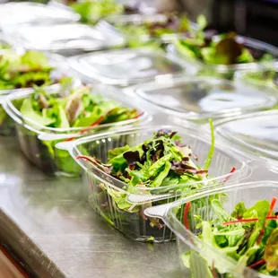 a variety of salads