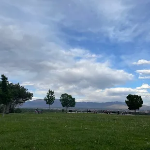 grass area before the gated view