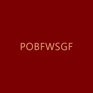 a red background with gold lettering