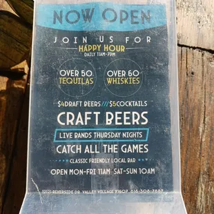 Daily Happy Hour from 11a-7p