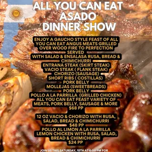 Flyer for the Father's Day Dinner Show Saturday. My dad is going to be very happy!