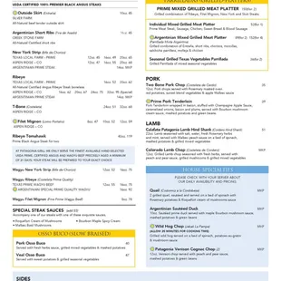 Dinner Menu page 2