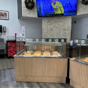 a display of baked goods