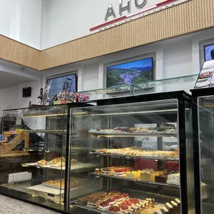 the interior of a bakery