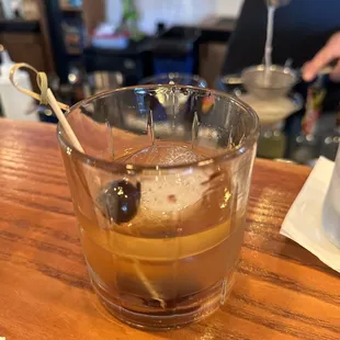 Piña Colada followed with smoked sidecar