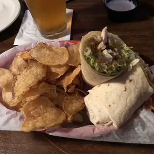 Grilled chicken wrap