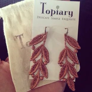 Vintage lace earrings from Topiary