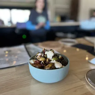 a bowl of food on a table