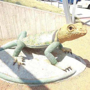 One of the many sculptures