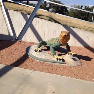 The lizard statute outside