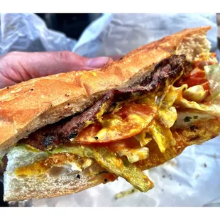 Steak Sandwich (Little Small &amp; Little Dry) @ Patio Beef  6022 N Broadway, Chicago, IL  Old Fashion Chicago American/Greek Fast Food. Cool.