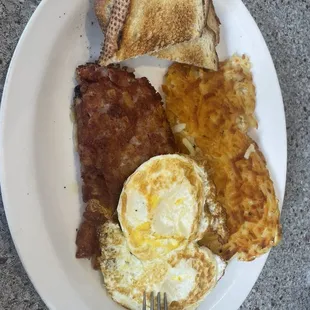 Corned beef hash and eggs