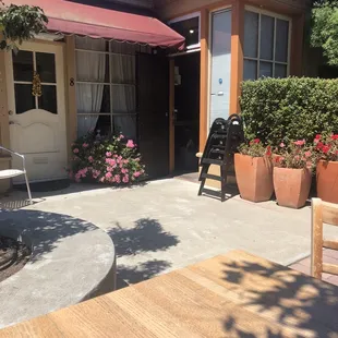 outside
