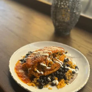 chile Relleno de calabaza y corn