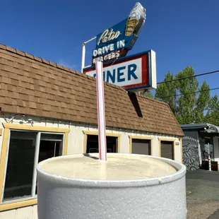 Peanut butter Malt shake! So delicious! Can't wait to come back. Very nice owners :)