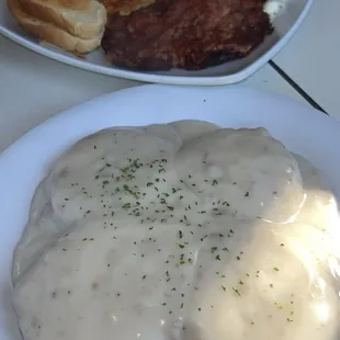 Biscuits and gravy were simple but great!