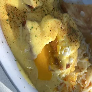 Nice piece of ham and had I believe 4 different options for Benedict's