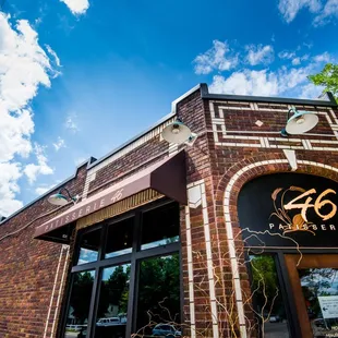 the front of the restaurant