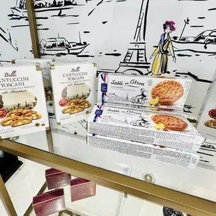 a display of pastries
