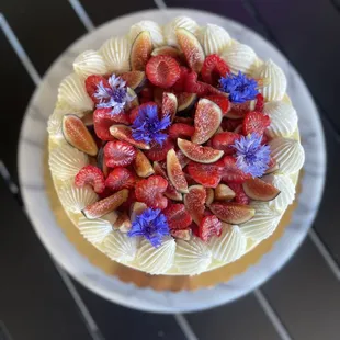 Raspberry fig gateaux