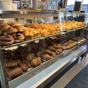 a display of pastries and pastries