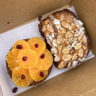 two pastries in a box