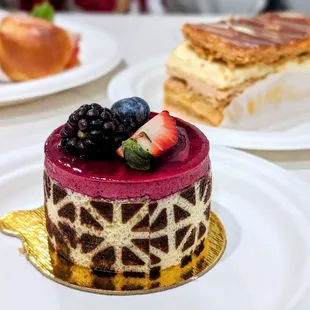 a variety of desserts