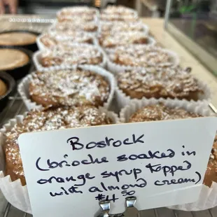 Delicious brioche pastries with orange syrup