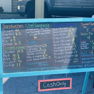 the menu
