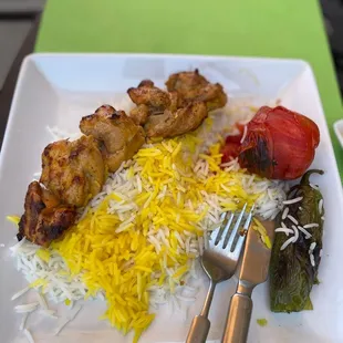 Grilled chicken kabob