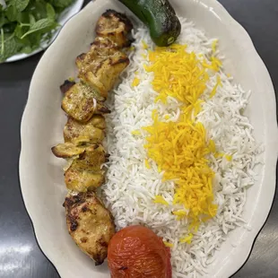 Chicken kabob plate!