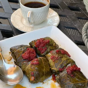 Dolmas and Turkish coffee