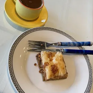 Turkish coffee + baklava
