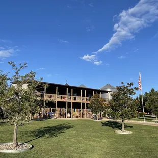 the front of the building