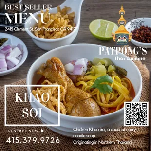 Chicken Khao Soi Curry Noodles Soup