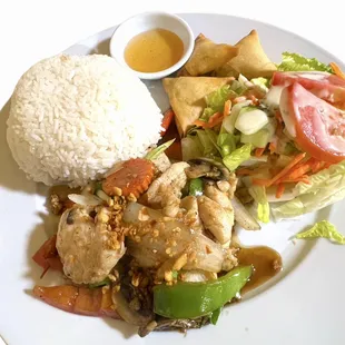 Lunch Combo Garlic Pepper chicken