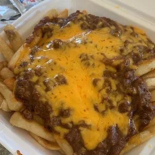 Large chili cheese fries