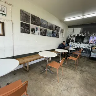 Interior - art pieces, books, patrons, etc.