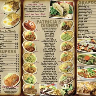 Menu per their website. 5/12/2021