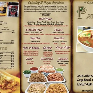 Menu per their website. 5/12/2021