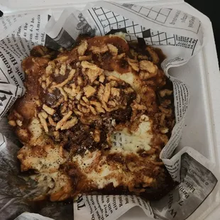 Hamburger steak with mash potatoes