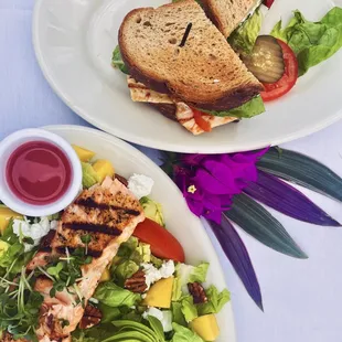 Salmon Mango Salad and Pat&apos;s Sandwich