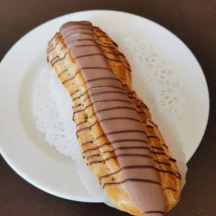 a chocolate covered pastry