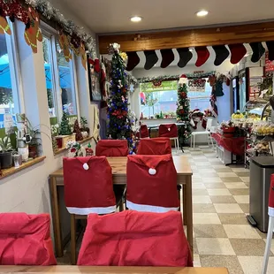 Dining room during Christmas