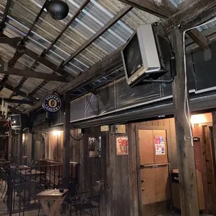 the inside of the bar