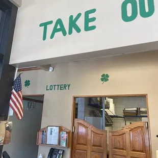 The lottery counter - much more important than customers food.