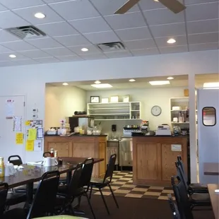 the kitchen and dining area