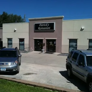 the front of the restaurant