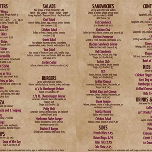the menu