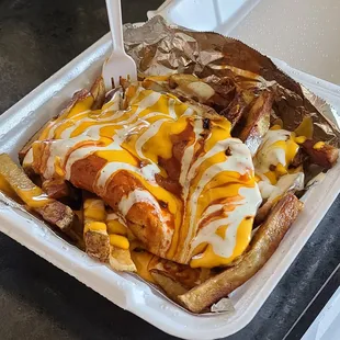 Loaded Buffalo chicken fries